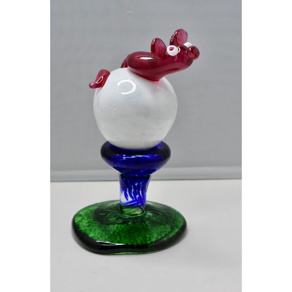 Austin Norvell Hand Blown Art Glass Mouse on Golf Tee Figurine Sculpture - Picture 4 of 16